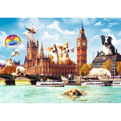 Dogs in London 1000 Piece Jigsaw Puzzle image number 2