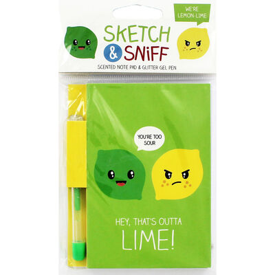A7 Lemon-Lime Scent Notepad with Pen image number 1