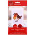 Christmas Robin Cross Stitch Card Set image number 1