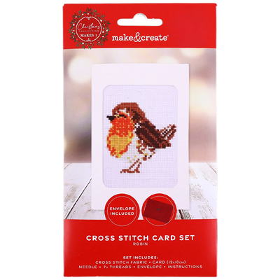 Christmas Robin Cross Stitch Card Set image number 1
