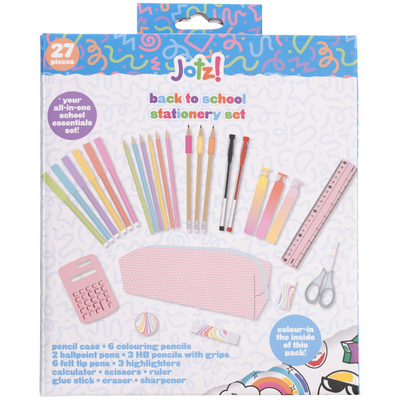 Jotz! Back to School Stationery Set: 27 Piece Pastel Set image number 1