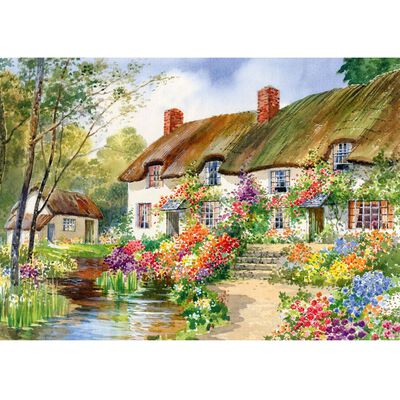 Cottage Garden & Stream 500 Piece Jigsaw Puzzle image number 2