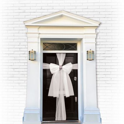 White Decorative Door Bow image number 2