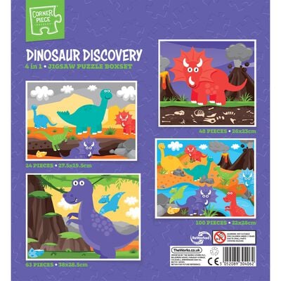 Dinosaur Discovery 4-in-1 Jigsaw Puzzle Set image number 6
