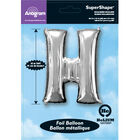 34 Inch Silver Letter H Helium Balloon image number 2