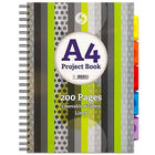 Silvine A4 Striped Project Notebook: Assorted image number 1
