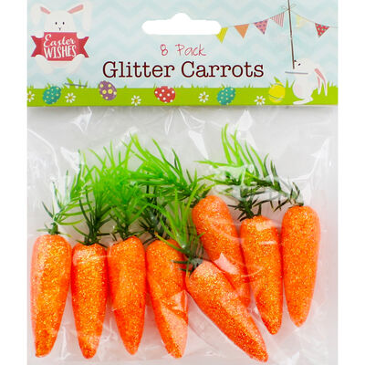 Glitter Carrots - 8 Pack image number 1