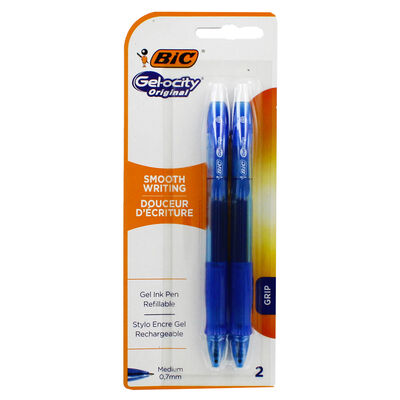 Bic Gel-ocity Refillable Blue Gel Ink Pen - 2 Pack image number 1