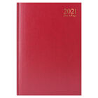 A5 Red 2021 Day a Page Diary image number 1