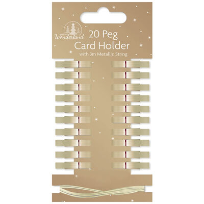 Metallic Christmas Card Holder: Assorted image number 3