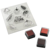 Hello Autumn Acrylic Stamp & Ink Set