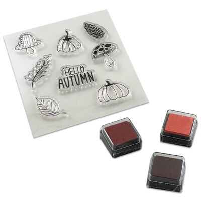 Hello Autumn Acrylic Stamp & Ink Set image number 2