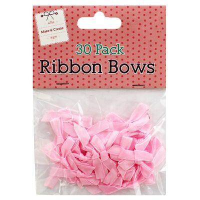 Pink Ribbon Bows – Pack of 30 image number 1