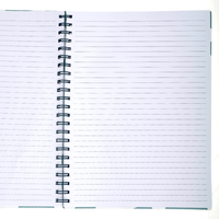 A4 Wiro Teal Heart Notebook