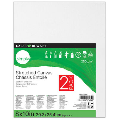 2 Daler Rowney Stretched Canvases - 8x10 Inch image number 1