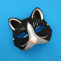 Papier Mache Cat Mask