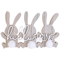 Wooden Easter Bunny Decorative Sign
