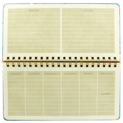 Blue Vintage Map Wiro Weekly Planner image number 2