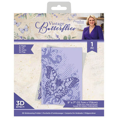 Sara Signature Vintage Butterflies 3D Embossing Folder: In Flight image number 1