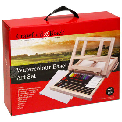 Crawford & Black Watercolour Easel Art Set image number 1