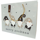 Christmas Grey Gonkmas Large Gift Bag image number 1