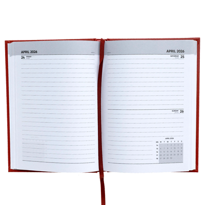 A5 Day a Page Red 2026 Diary image number 2