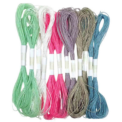 Metallic Assorted Embroidery Thread: Pack of 12 image number 1