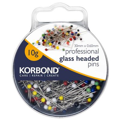 Korbond Professional Glass Headed Pins 10g image number 1