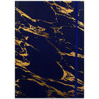 A4 Navy & Gold Marble Casebound Notebook image number 1
