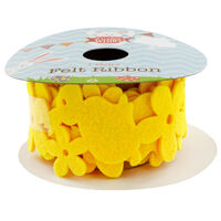 Yellow 1m Felt Easter Bunny Ribbon