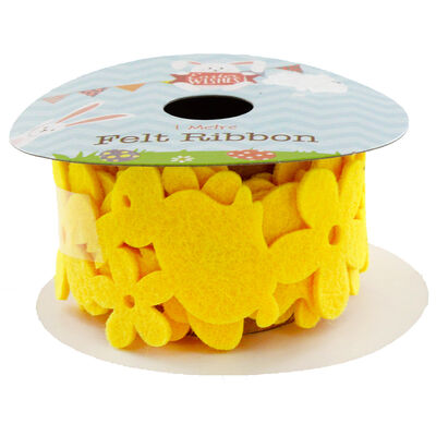 Yellow 1m Felt Easter Bunny Ribbon image number 2