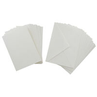 10 Ivory Cards and Envelopes - 5 x 7 Inches