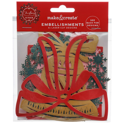 Christmas Laser Cut Paper Embellishments image number 1