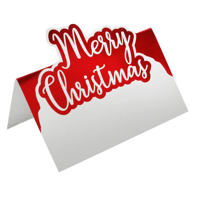 Red Foil Merry Christmas Place Cards - 10 Pack image number 2