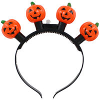 Halloween LED Flashing Head Bopper: Pumpkin
