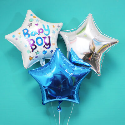 18 Inch Silver Star Helium Balloon image number 3