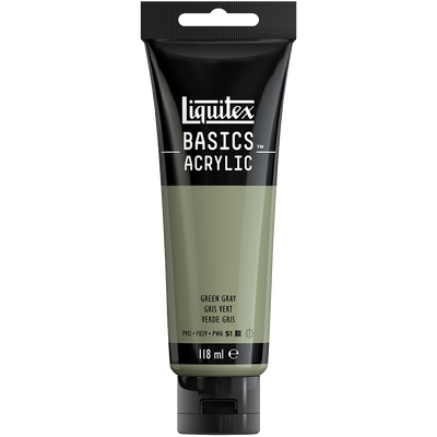 Liquitex Basics Acrylic Green Grey: 118ml image number 1