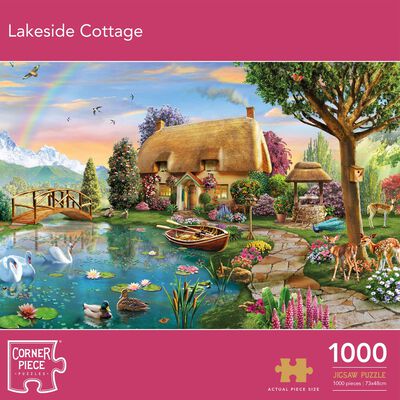 Lakeside Cottage 1000 Piece Jigsaw Puzzle image number 1