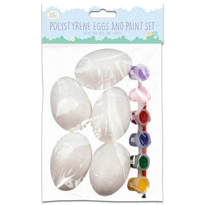 Polystyrene Eggs and Paint Set image number 1