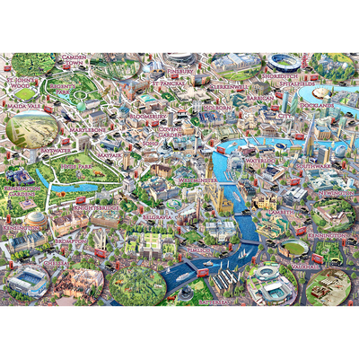 London Landmarks 1000 Piece Jigsaw Puzzle image number 2