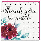 Glitter Flower Thank You Card image number 1