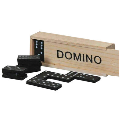 Double Six Dominoes in Wooden Box image number 1