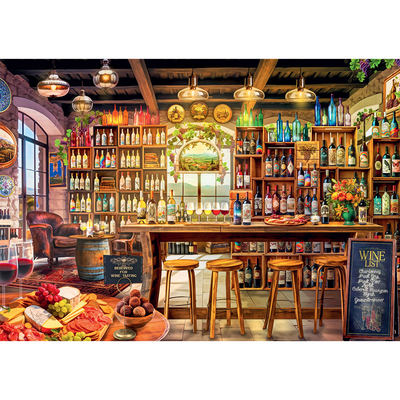 The Wine Bar 1000 Piece Jigsaw Puzzle image number 2