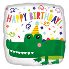 17 Inch Happy Birthday Gator Helium Balloon image number 1