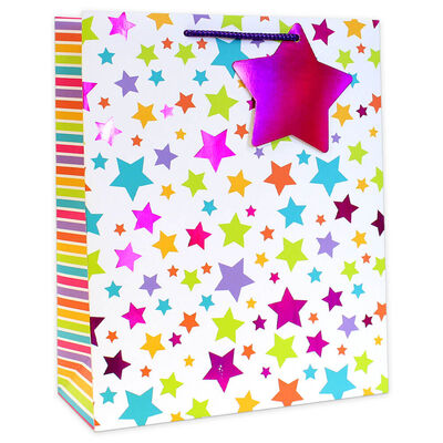 Large Rainbow Stars Gift Bag: Assorted image number 1