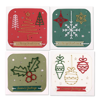 Christmas Robin Cross Stitch Card Set: Pack of 4 image number 2