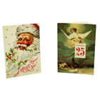 8 Vintage Christmas Cards in Tin - Father Christmas image number 3