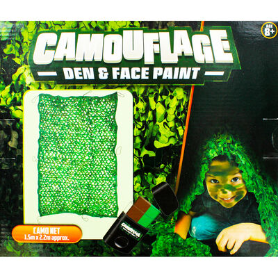 Camouflage Den and Face Paint Set image number 4