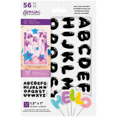 Crafter's Companion Gemini Stamp and Die - Balloon Alphabet image number 1
