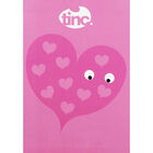 Tinc A5 Pink Heart Lined Notebook image number 1